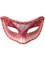 Adults Red And Gold Rope Trim Venetian Masquerade Half Mask Costume Accessory